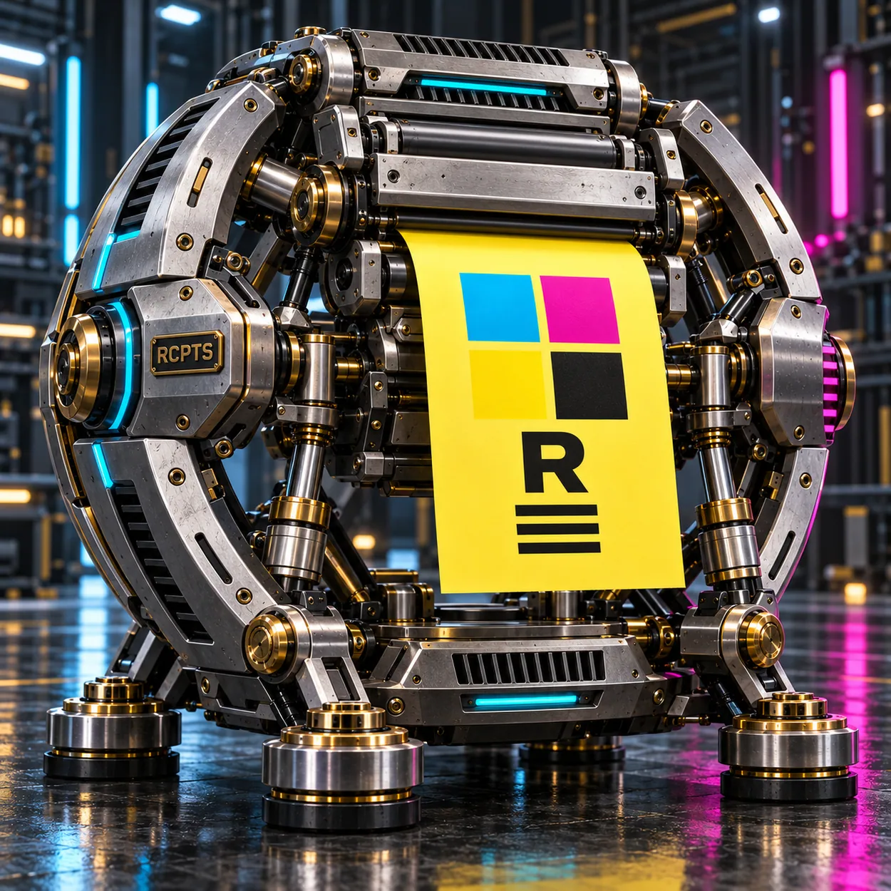 A preview of a futuristic RECEIPTS printer NFT